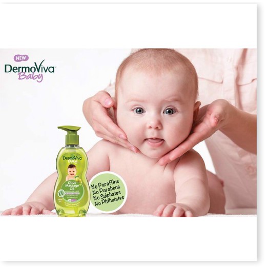 [Mã chiết khấu giá sỉ chính hãng] Dầu mát xa DermoViva chiết xuất Olive cho bé - Dermoviva Baby Olive Massage Oil 200ml