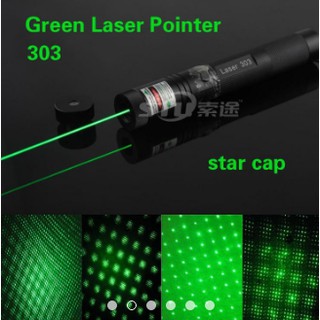 Đèn pin chiếu tia lazer 303 hoa văn cực đẹp + xuyên thủng ni lông đen [freeship]
