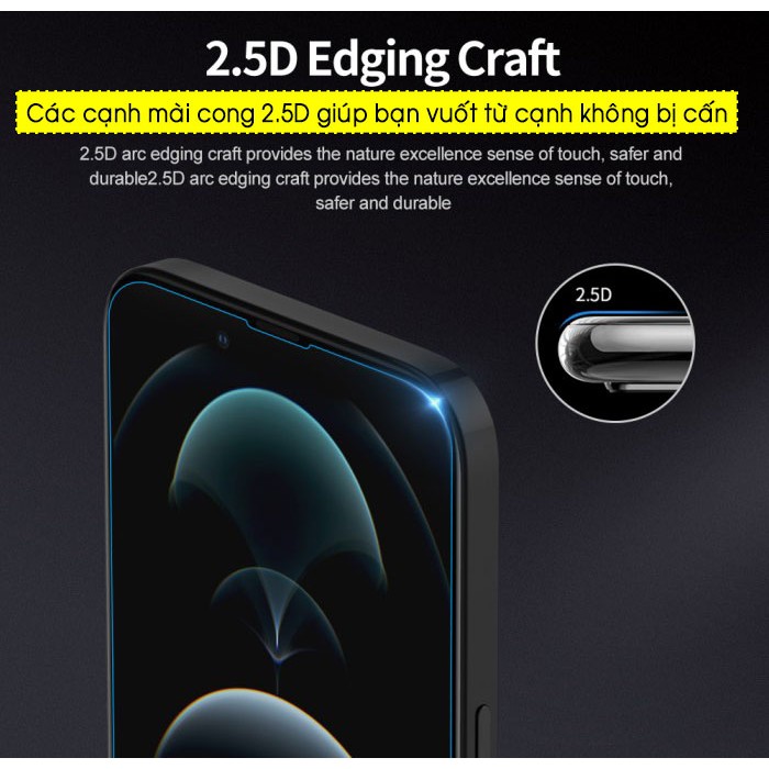 Miếng dán cường lực IP 14 Plus-13 Pro Max / IP 14-13 Pro-13 / 13 Mini Nillkin H+ Pro 0.2mm- Hàng Chính Hãng