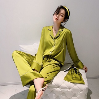 [ Order-có ảnh thật] Bộ đồ ngủ pyjama mặc nhà chất lụa tằm cao cấp