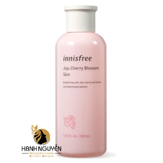 Nước Hoa Hồng Dưỡng Trắng, Dưỡng Ẩm Innisfree Jeju Cherry Blossom Skin 200ml