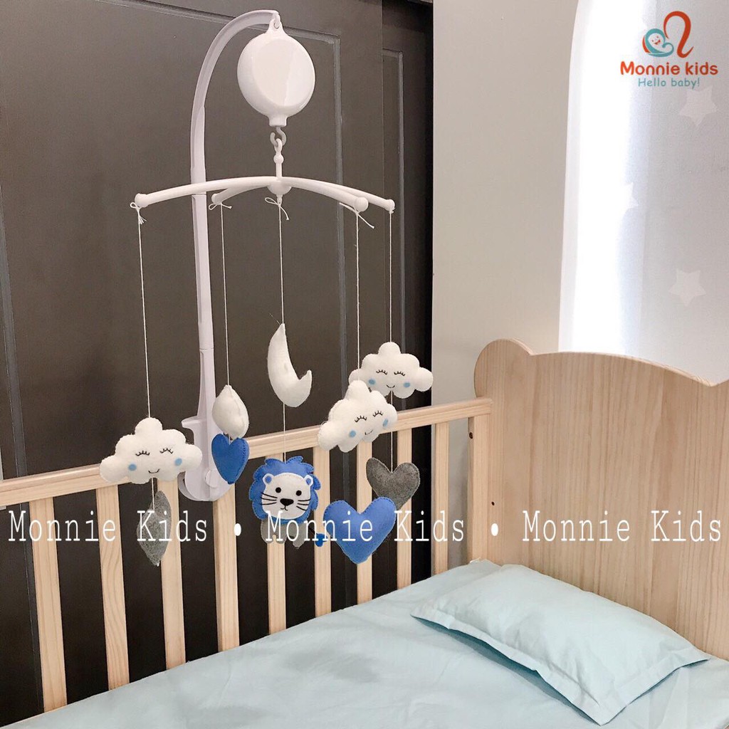 Đồ chơi treo nôi cũi cho bé Handmade, treo nôi kích thích thị giác cho trẻ - Monnie Kids