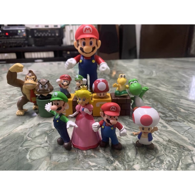 Set 5 Mô Hình Mario Trong Game Super Mario 5cm - Mô hình Mario Mini bằng PVC cao cấp (Có clip, Ảnh Thật)