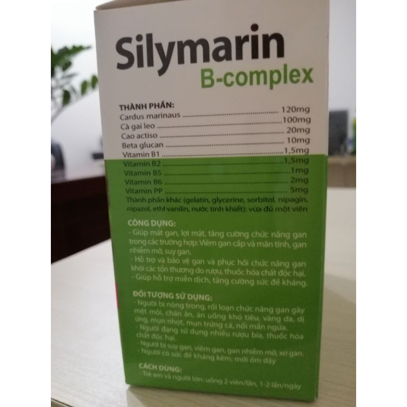 Silymarin B Complex Etra giúp mát gan, lợi mật tăng cường chức năng gan