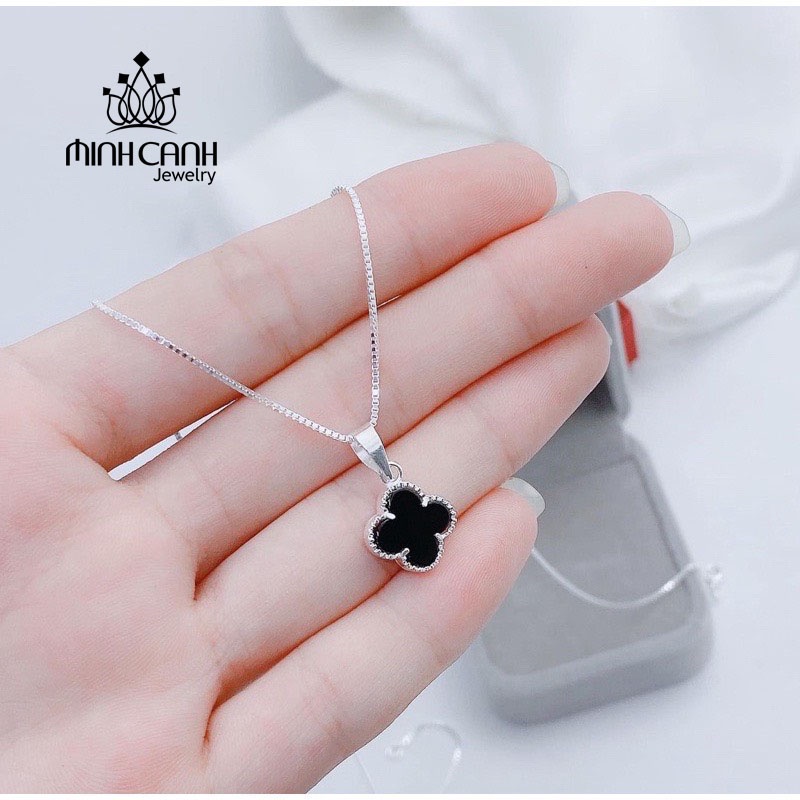 Dây Chuyền Bạc Cỏ 4 Lá Đen Độc Đáo - Minh Canh Jewelry