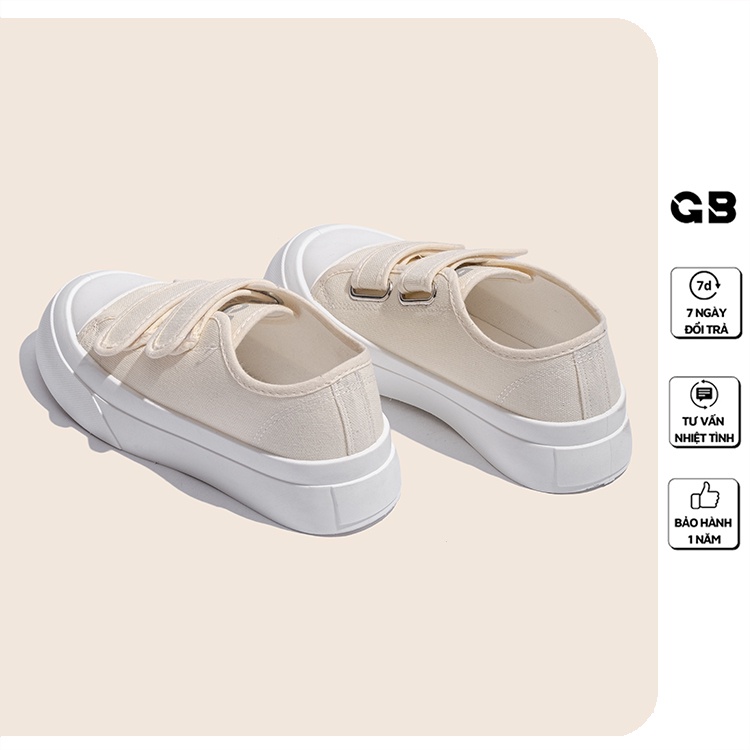 [Mã WABRMH99 giảm 12% đơn 99K]Giày bata nữ giayBOM GB Classics quai dán đế cao 3 cm B1474