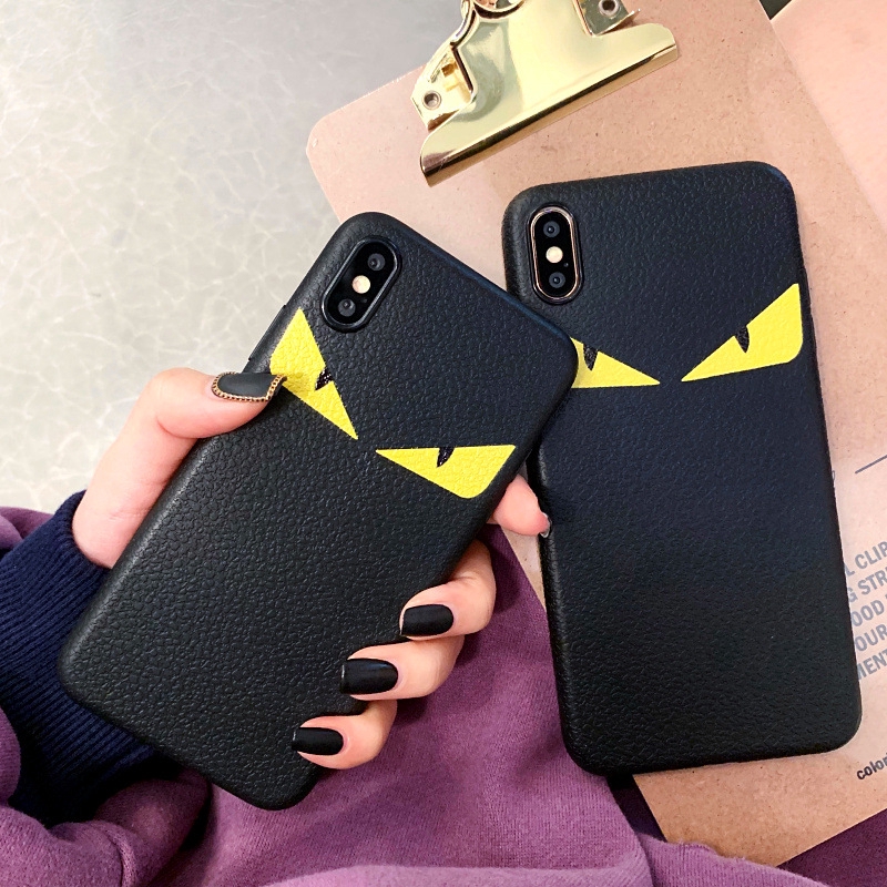 FENDI Ốp điện thoại TPU silicon mềm hình đôi mắt quỷ thời trang cho iPhone 6 6S 7 8 Plus X XS MAX XR