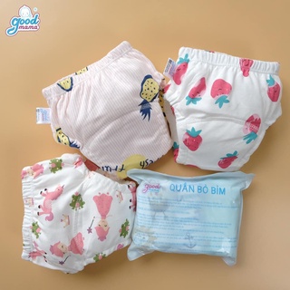 Combo 3 Quần Bỏ Bỉm Vải Cotton Goodmama Cao Cấp Xuất Hàn Cho Bé 4 - 17kg