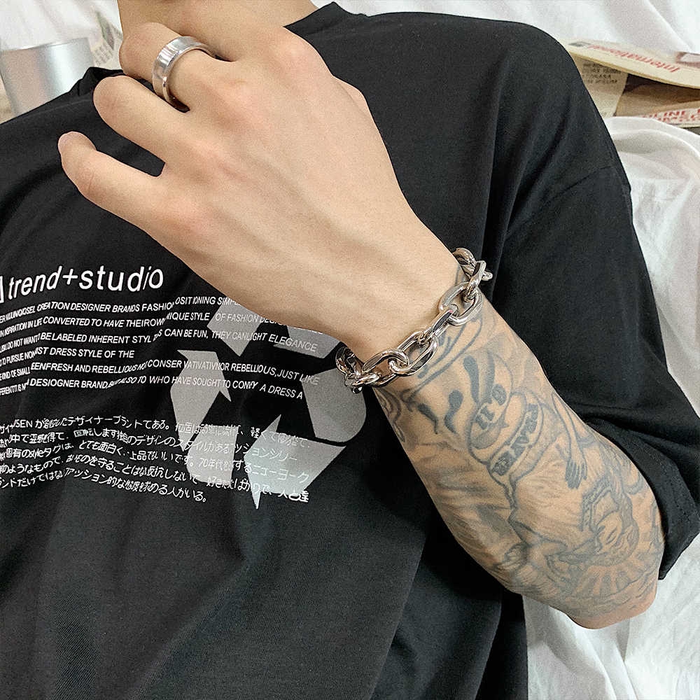 Vòng tay thép titan phong cách Hàn Quốc cho nam 13123