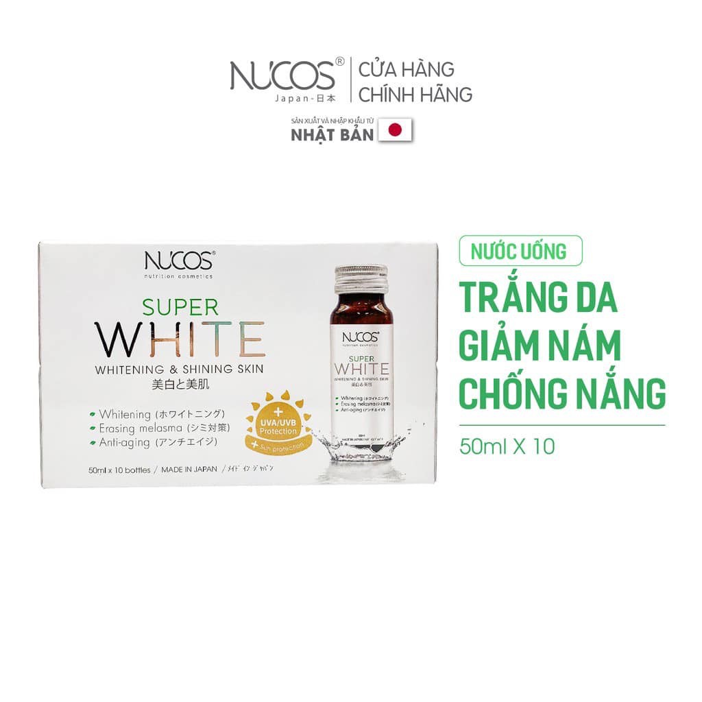 NƯỚC UỐNG DƯỠNG TRẮNG SÁNG CHO LÀN DA NUCOS SUPER WHITE