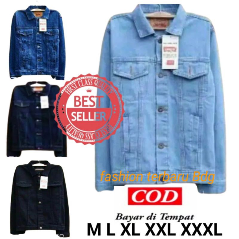 Washing Warehouse!!! Áo Khoác Jean Rách Mềm Mại Màu Xanh Quân Đội Cho Nam XXXL