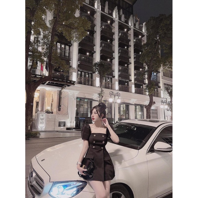 VÁY CỔ VUÔNG TAY PHỒNG SANG CHẢNH | BigBuy360 - bigbuy360.vn