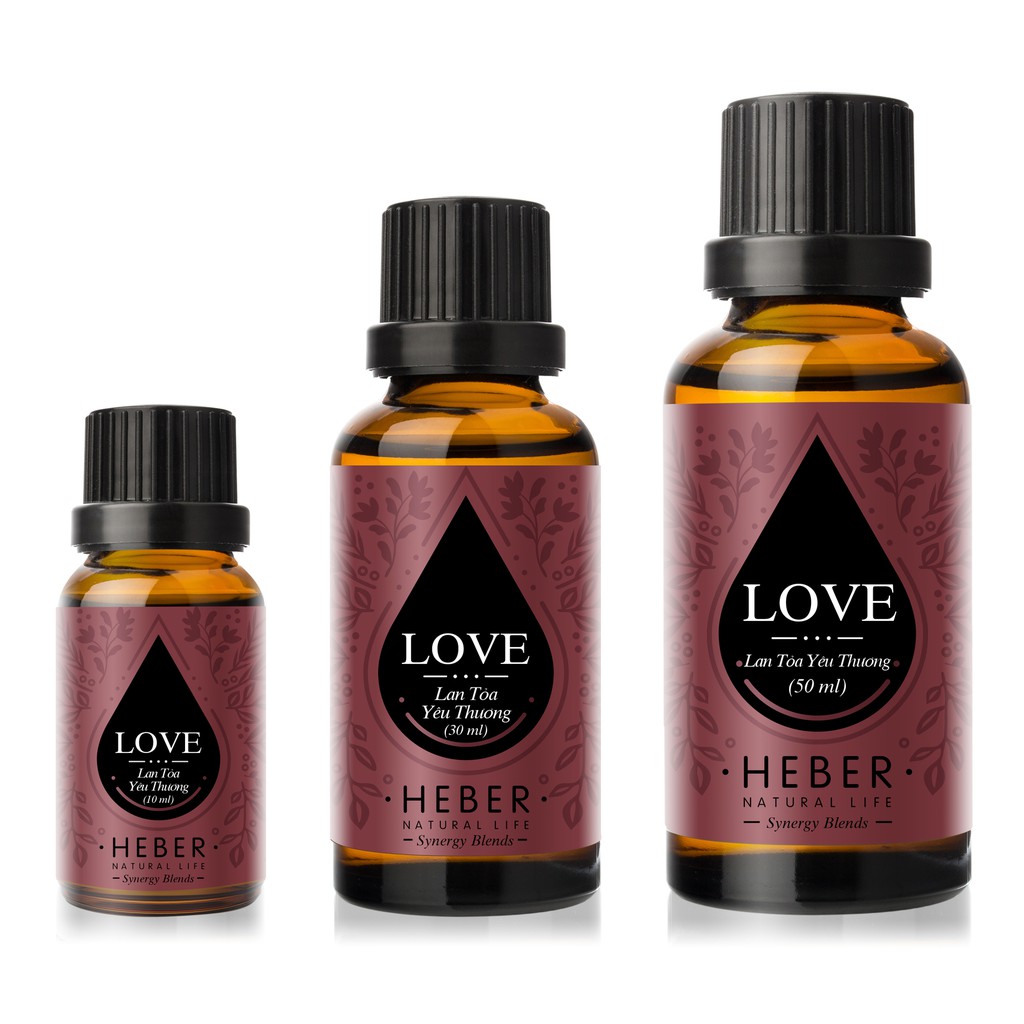 Tinh Dầu Lan Tỏa Yêu Thương - Love Blend Heber Natural Life, Cao Cấp Nhập Khẩu, Thiên Nhiên Nguyên Chất, 10ml/30ml/50ml