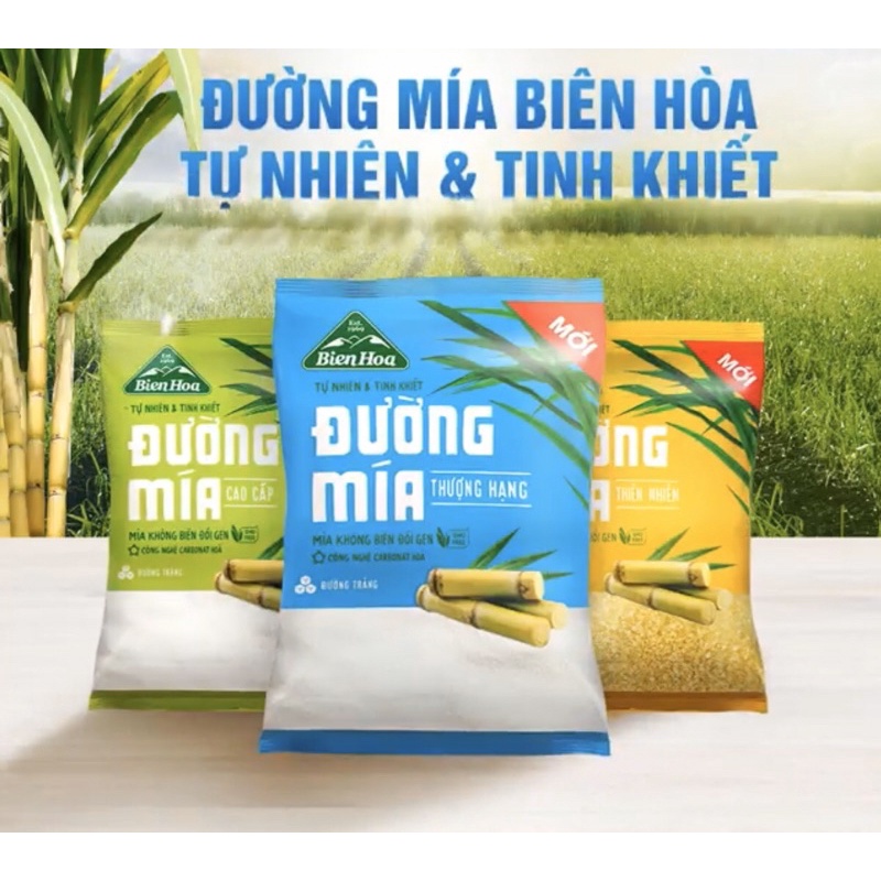 Đường mía Biên Hoà 1kg thiên nhiên, khoáng chất, thượng hạng, cao cấp