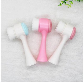 Cọ rửa mặt, massage mặt 2 đầu sạch sâu, giao màu ngẫu nhiên