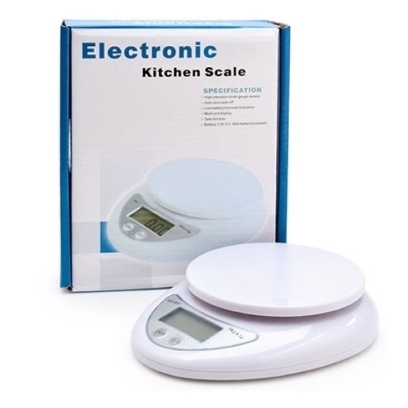 Cân Tiểu Ly, Cân Điện Tử Nhà Bếp Mini Định Lượng 1g - 5Kg Làm Bánh, Chia Thực Phẩm Độ Chính Xác Cao Tặng Kèm 2 Pin AAA
