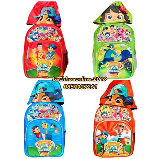 Balo Kun Balo hoodie Kun hàng chính hãng (có mũ, ngăn đựng giày, tặng kèm túi nhựa dẻo chống nước)