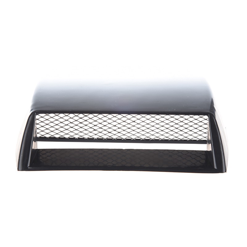 Car Hood Scoop Universal Air Flow Vent Black with Mesh