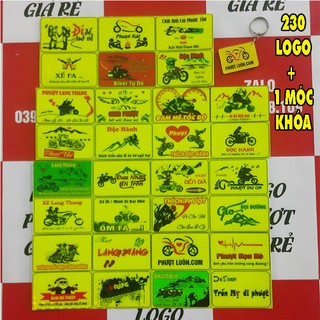 30 logo phượt phản quang tổ ong tặng kèm 1 móc khóa