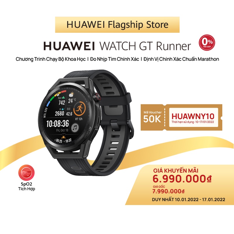 Đồng Hồ Thông Minh HUAWEI WATCH GT Runner | Chương Trình Chạy Bộ Khoa Học