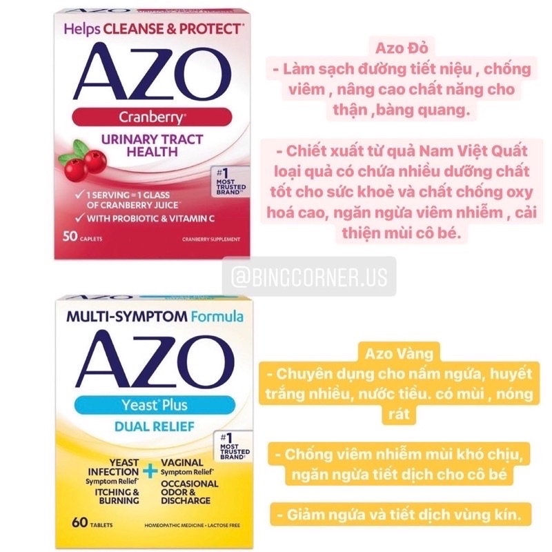 Viên uống AZO hỗ trợ đường tiết niệu