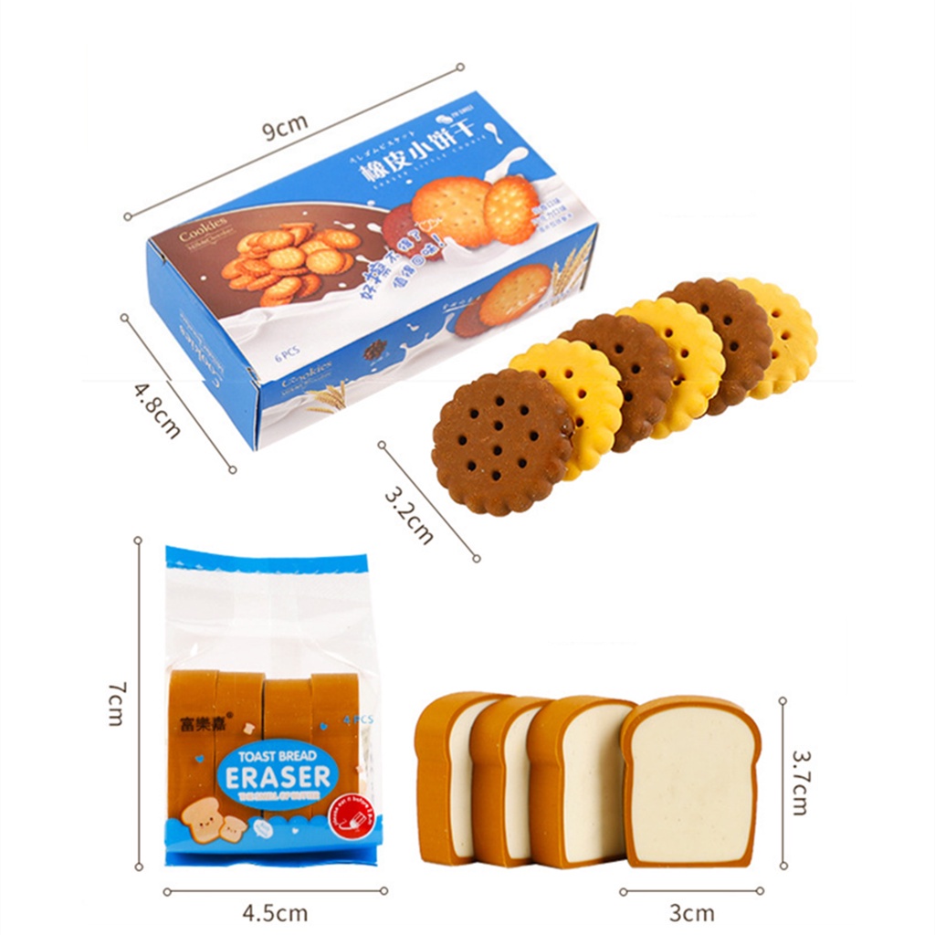 Gôm Tẩy Hình Bánh Mì Sandwich Hoạt Hình Sáng Tạo