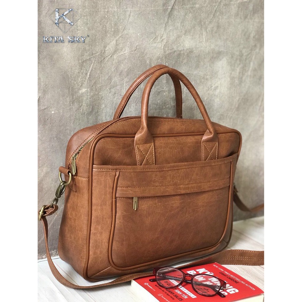 Túi đựng laptop văn phòng, túi công sở dành cho nam giới sang trọng, lịch lãm, KITA BAGS