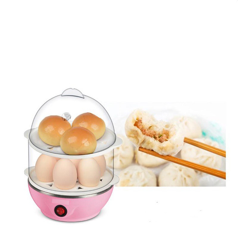 Máy luộc trứng và hấp thực phẩm Mini Egg - 2 tầng - pa-618