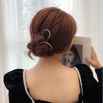 Kẹp Tóc Bằng Kim Loại Thiết Kế Đơn Giản Phong Cách Hàn Quốc