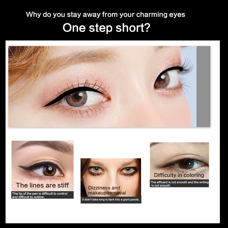 Bút Kẻ Mắt Nước Hai Đầu Màu Đen Trang Điểm Lâu Trôi Chống Nước Dành Cho Bạn Nữ