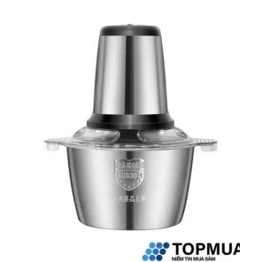 Máy Xay Thịt Cối Inox 4 Lưỡi Đa Năng, Công suất 250W- Xay thịt, xay tỏi ới, xay rau củ quả.