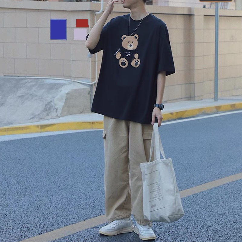 Áo Thun Tay Ngắn In Hình Gấu Thời Trang Dành Cho Nữ