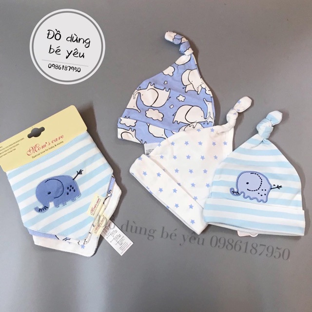 Mũ củ tỏi cotton cao cấp cho bé từ sơ sinh -1 tuổii