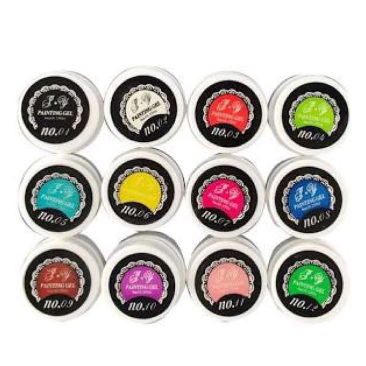 Sét màu vẽ nail 12 màu