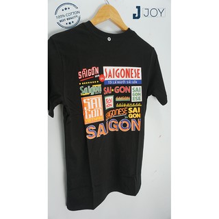 Áo thun  cotton 100% đen saigonese Unisex