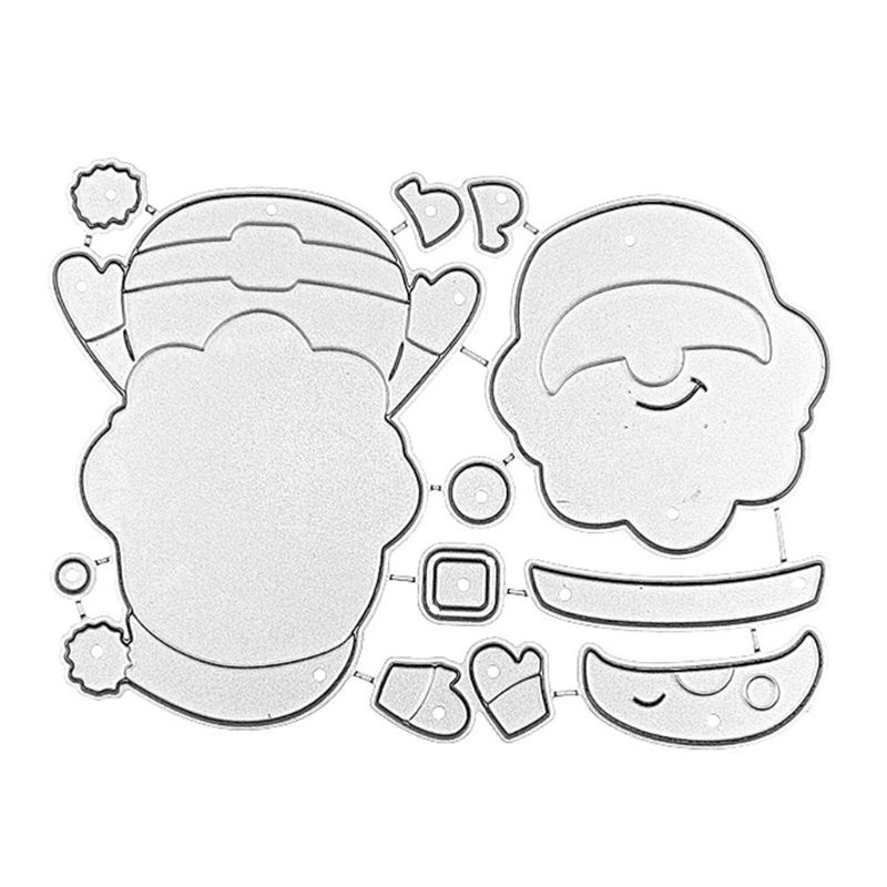 Khuôn Cắt Giấy Kim Loại Hình Ông Già Noel