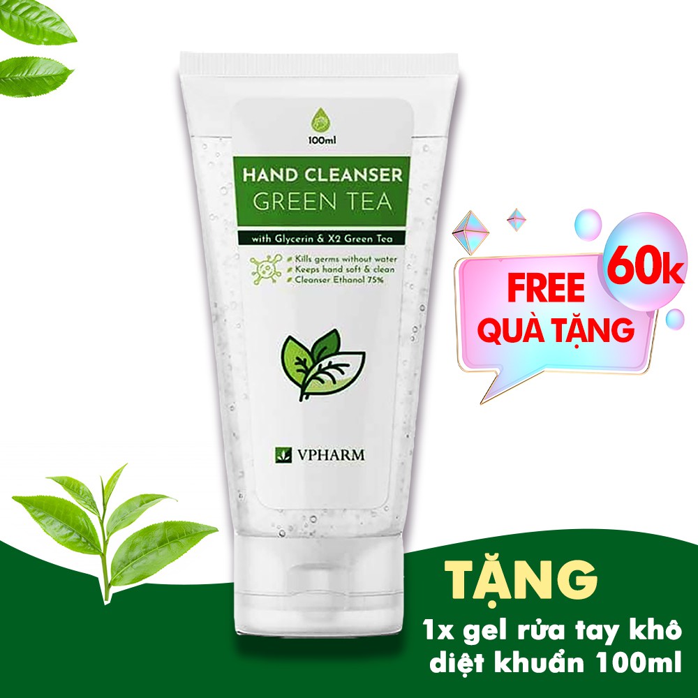 [Mã FMCGMALL - 8% đơn 250K] Nước rửa tay trà xanh 100ml HÀNG TẶNG