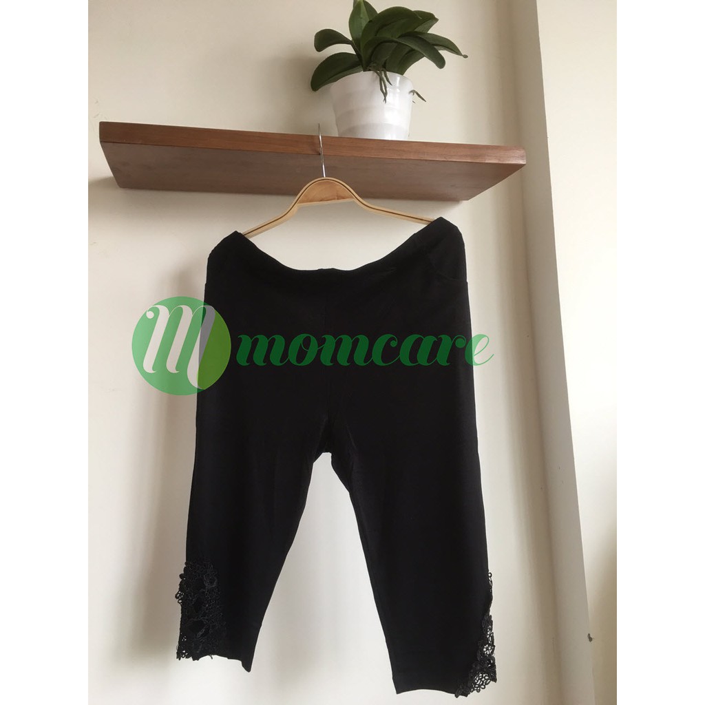 Combo áo xẻ tà xanh + 2 quần legging