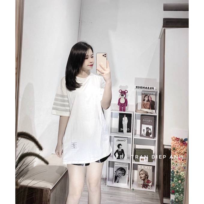 [Mã FATREND02 giảm đến 30k đơn 99k] Áo thun nam nữ unisex form rộng tay lỡ in hình sọc tay cổ tròn NAVISA AT294 | BigBuy360 - bigbuy360.vn