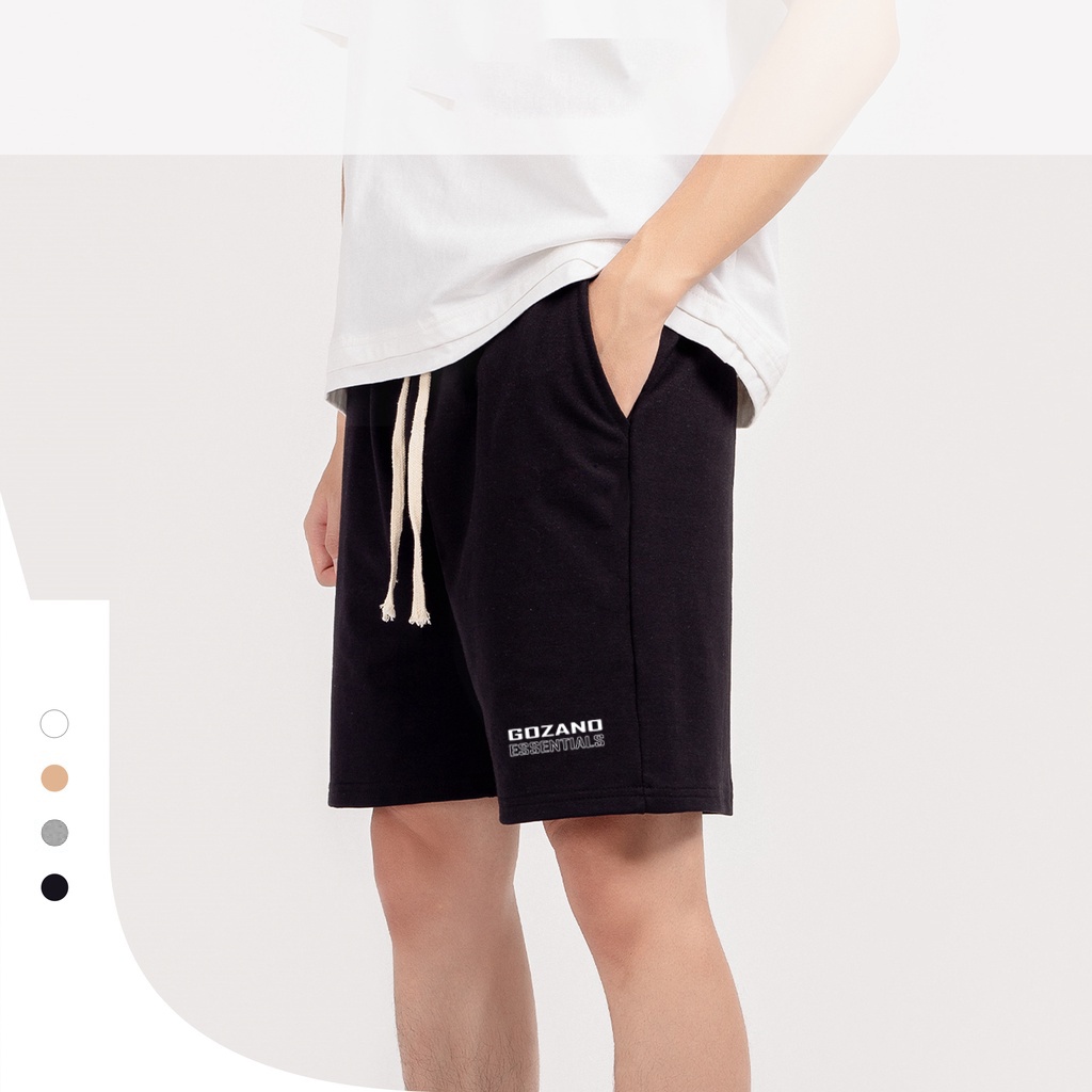 Quần nỉ nam GOZANO ESSENTIALS Short nỉ Unisex trơn thời trang cao cấp