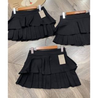 Chân váy xòe 2 tầng xếp ly ( vải đẹp)