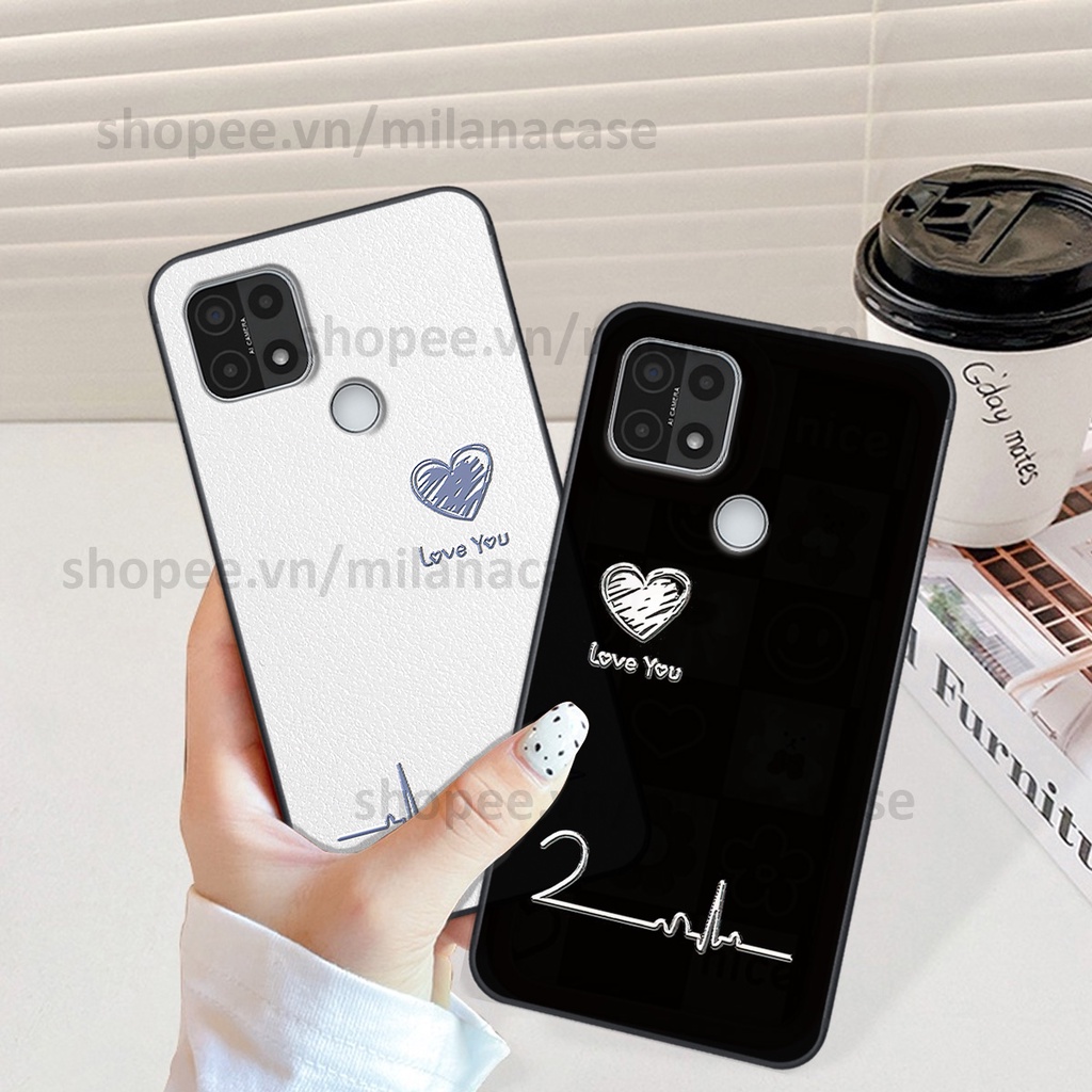 Ốp Oppo A15 / A15s in hình caro trái tim siêu đẹp, siêu nét đầy phong cách cá tính