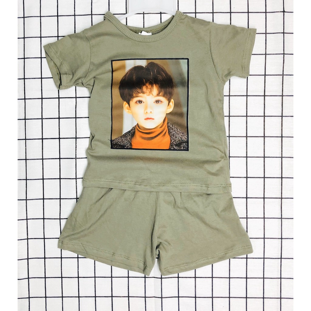 Đồ bộ bé trai in hình 3D cho bé từ 8 đến 25 kg vải mịn | BigBuy360 - bigbuy360.vn