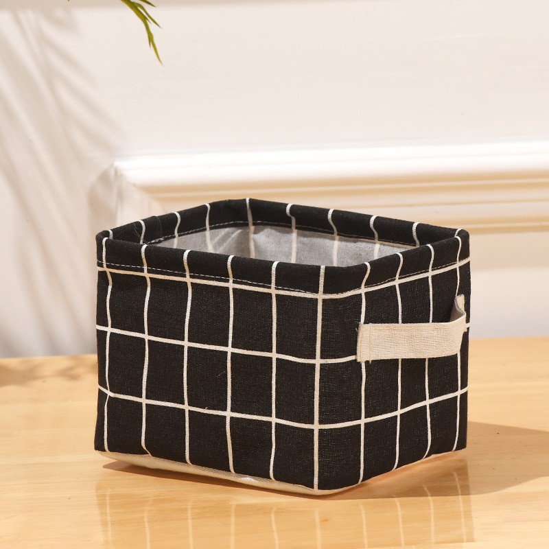 Giỏ Vải Vintage Đựng Đồ Dùng Cá Nhân, Đựng Mỹ Phẩm - Giỏ Văn Phòng Mini Để Bàn Xinh Xắn