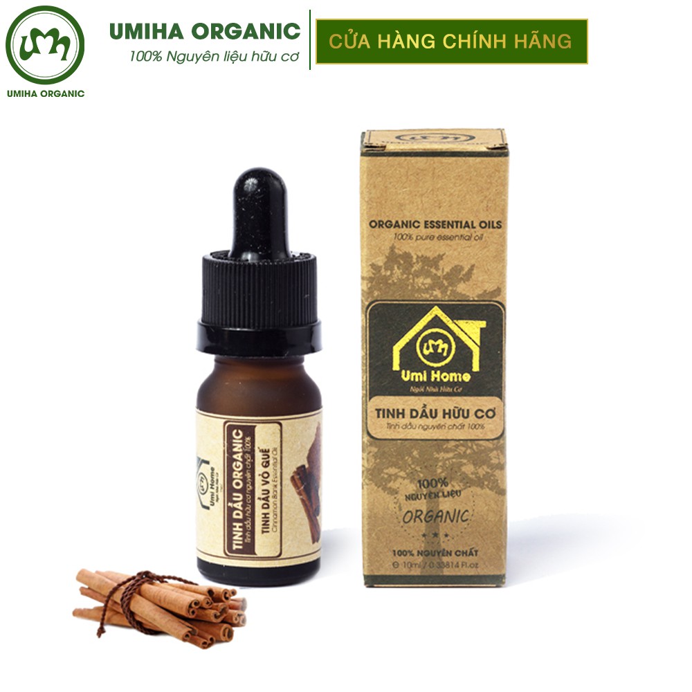 Tinh dầu Quế hữu cơ UMIHA nguyên chất | Cinnamon Essential Oil 100% Organic 10ml