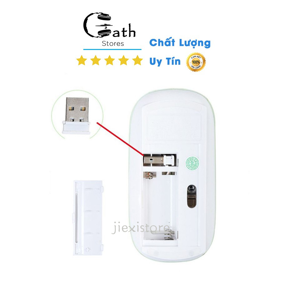 Chuột Máy Tính Không Dây 2.4GHz - Thiết Kế Siêu Mỏng - USB 2.0