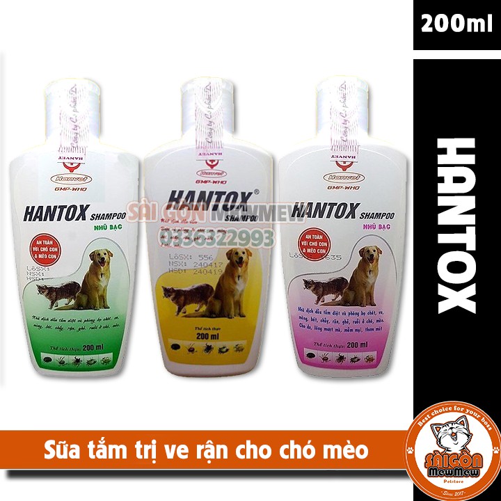 Sữa tắm HANTOX diệt ve rận bọ 200ml