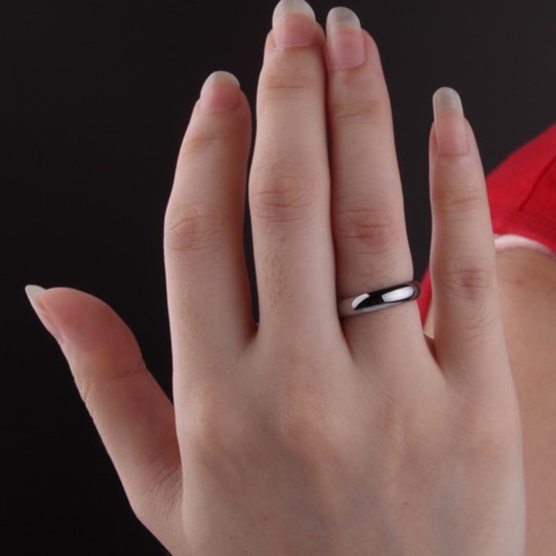 Nhẫn Cặp Bằng Thép Titan Phong Cách Hàn Quốc Đơn Giản 19A1369