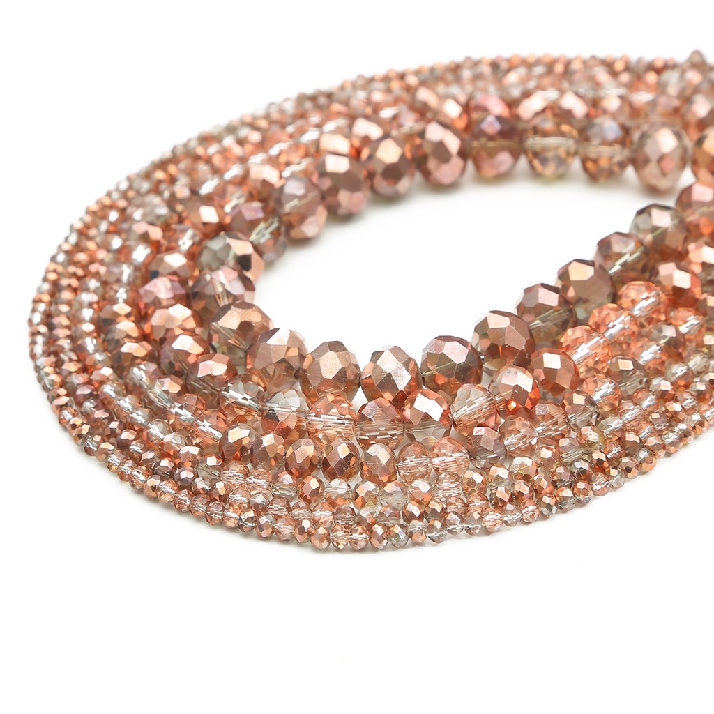 Beadia Mặt Dây Chuyền Bằng Đồng Hình Bánh Xe Pha Lê Thủy Tinh Có Lỗ Dùng Làm Trang Sức