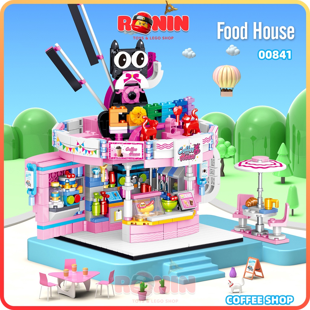 Bộ Đồ Chơi Lắp Ráp Lego Food House: Sundae Shop 00842 / Cake Shop 00843 / Coffe Shop 00841